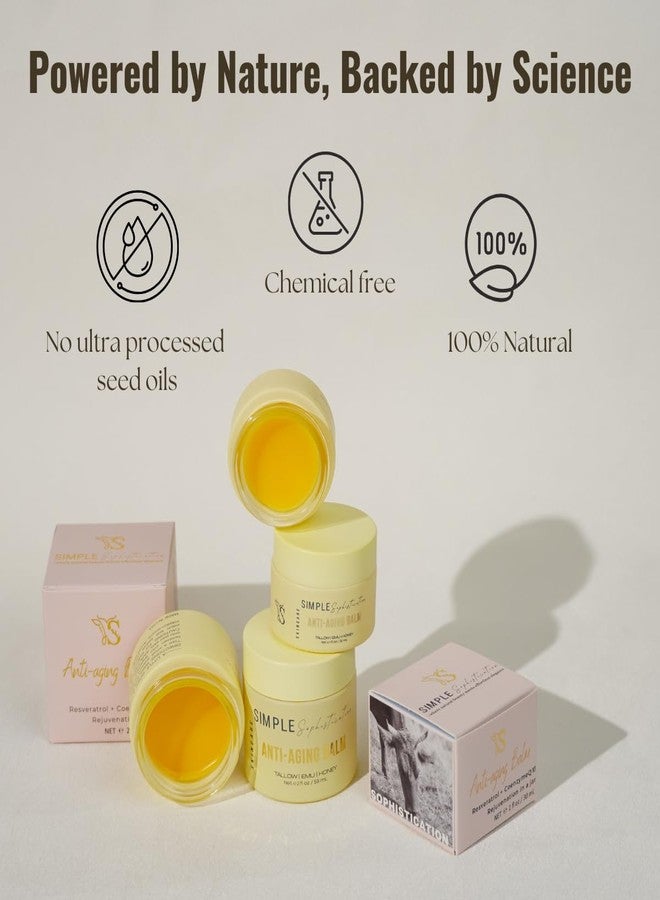 Simple Sophistication Tallow Emu Honey Balm | Nourishing Face & Body Moisturizer with Manuka Honey & Emu Oil, Non-Greasy Natural Skincare (2 oz, Anti-Aging Balm, 2 oz) - Image 4